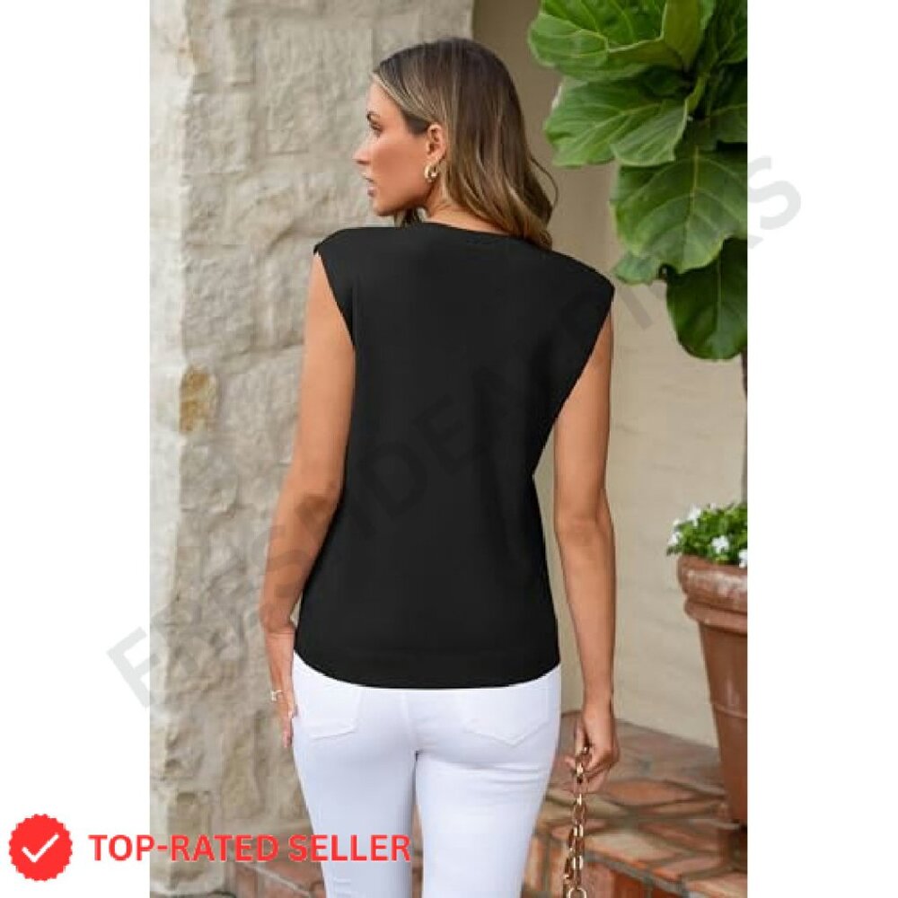 Wool Blend Mock Neck Sweater Vest Lightweight Business Casual Minimal Chic - Picture 6 of 6
